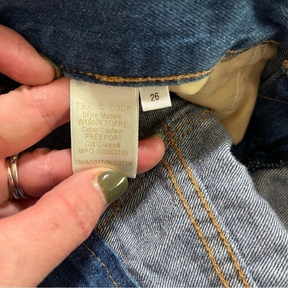 Rag & Bone Distressed Cut Off Jean Shorts Size 26 - Picture 10 of 11